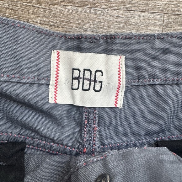 BDG Urban Outfitters Gray Red Stitch Straight Carpenter Pants Cotton 28 - Picture 3 of 12
